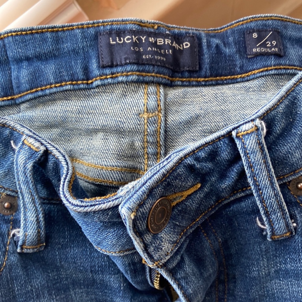 Lucky brand jeans, lightly worn. Skinny high rise size 8/29
